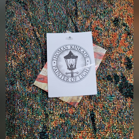 NEW Thomas Kinkade "Autumn Lane" Tapestry Throw Blanket 51" x 68" 100% Cotton - Picture 6 of 7